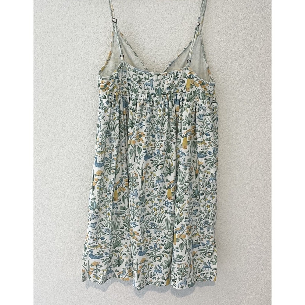 Hill House Aurora Sleep Nap Dress XL Floral Woodland Forest Print V Neck - Picture 2 of 4